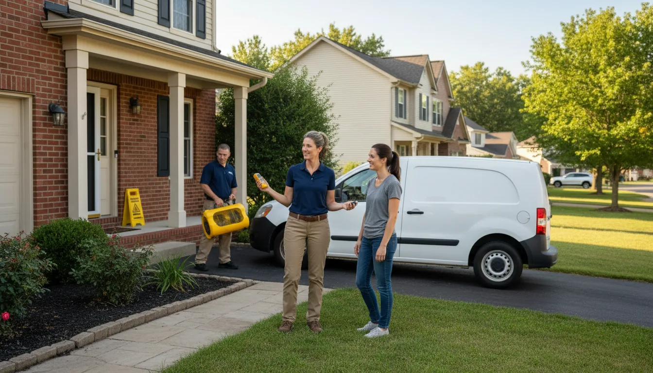 Residential water damage restoration in Artemas, PA